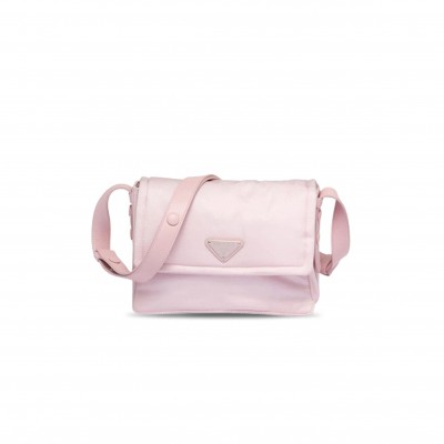 PRADA SMALL PADDED RE-NYLON SHOULDER BAG ALABASTER PINK 1BD313 (23*16*11cm) PRADA SMALL PADDED RE-NYLON SHOULDER BAG ALABASTER PINK 1BD313 (23*16*11cm)